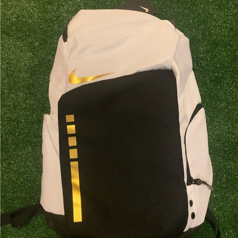 Nike | Bags | Brand New Nike Elite Backpack Goldblackwhite Colour Way |  Poshmark